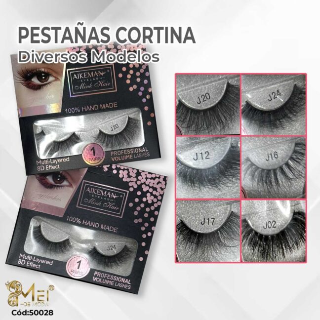 2  Pestañas Cortina Diversos Modelos