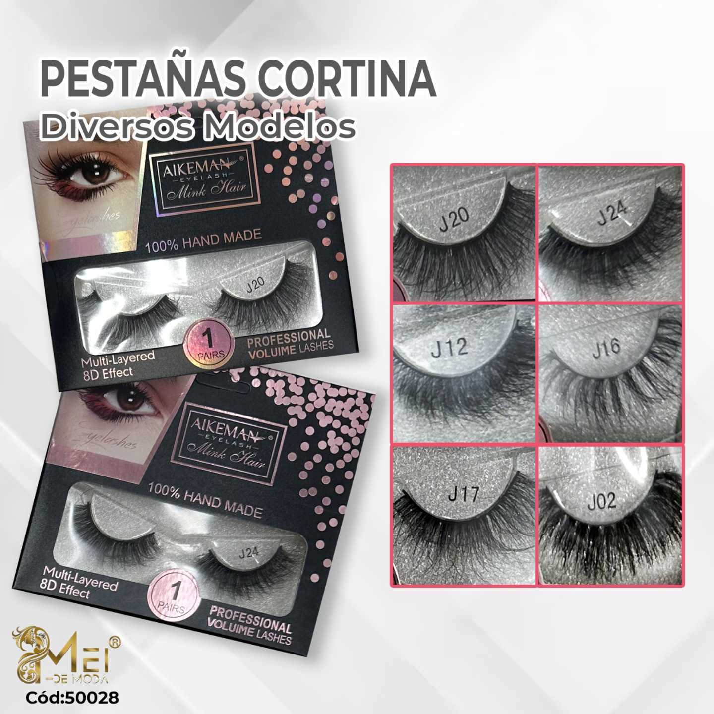 Pestañas postizas de cortina