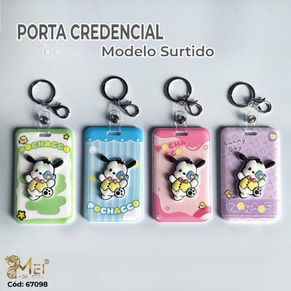 Porta Credencial Llavero 12 pcs