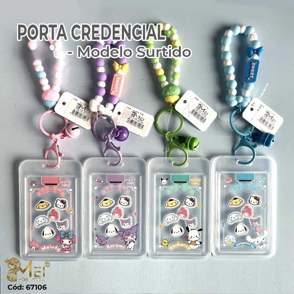 Porta Credencial Transparente 12 pcs