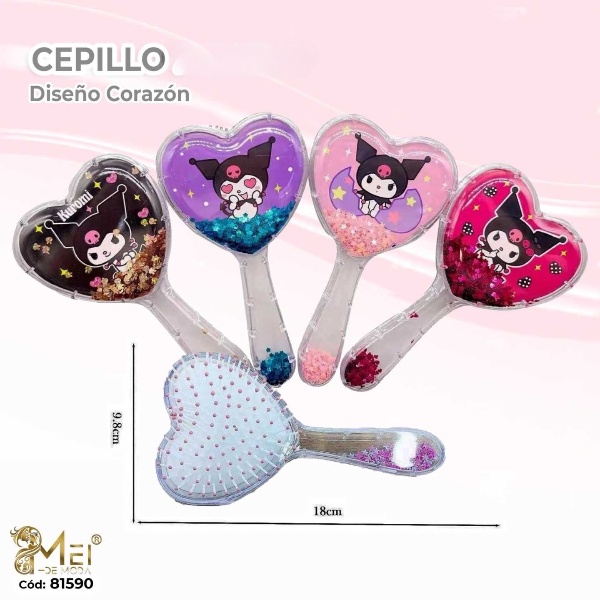 Cepillo Corazón  8,6*18 cm 12 pcs