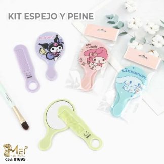 Kit Espejo y peine 12 pcs