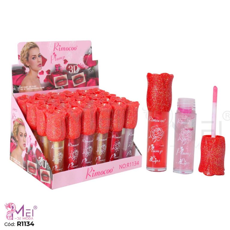 Labial Diseño Rosa 24 PCS