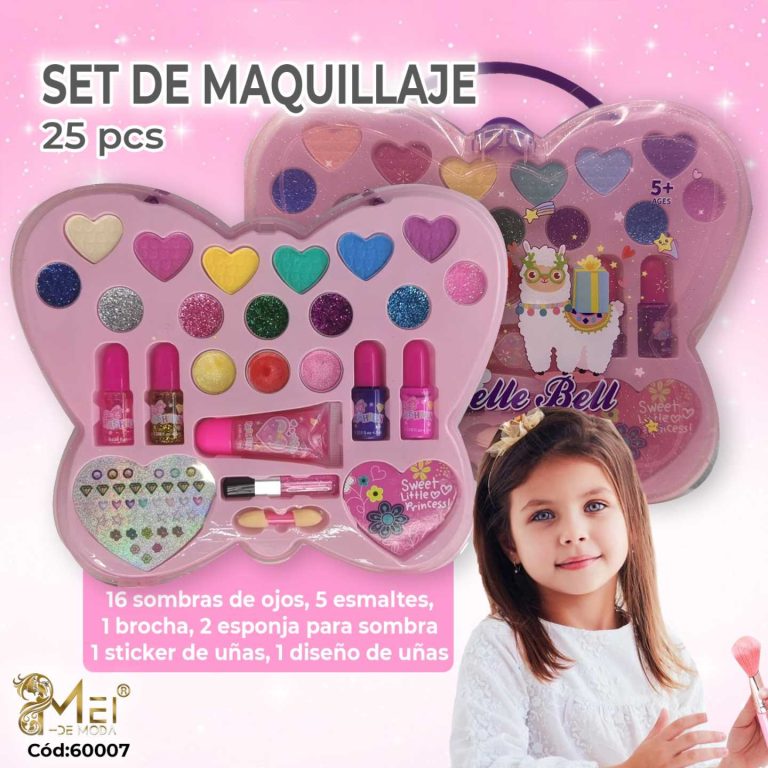 Set de Maquillaje Mariposa 25 pcs