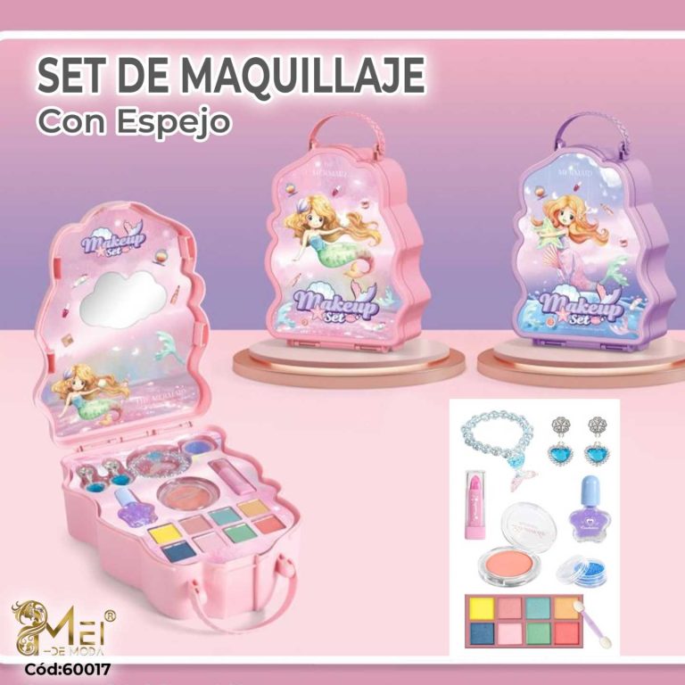 Set de Maquillaje con Espejo 15pcs