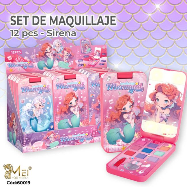Set de Maquillaje 12 pcs - Sirena