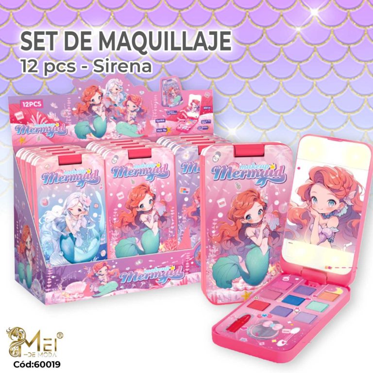 Set de Maquillaje 12 pcs - Sirena