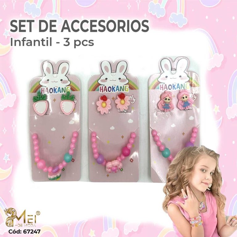 2 Set de joyería infantil de 3 pcs