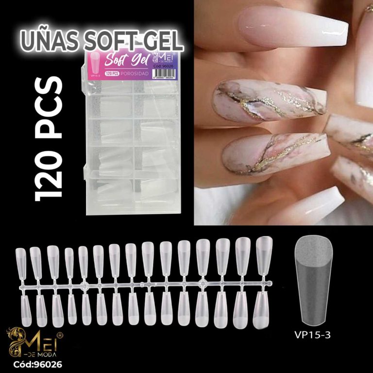 Uñas con Porosidiad Ballerina Soft Gel 120 pcs