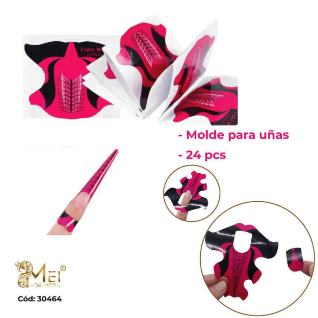 Molde para Uñas Stiletto 24 pcs