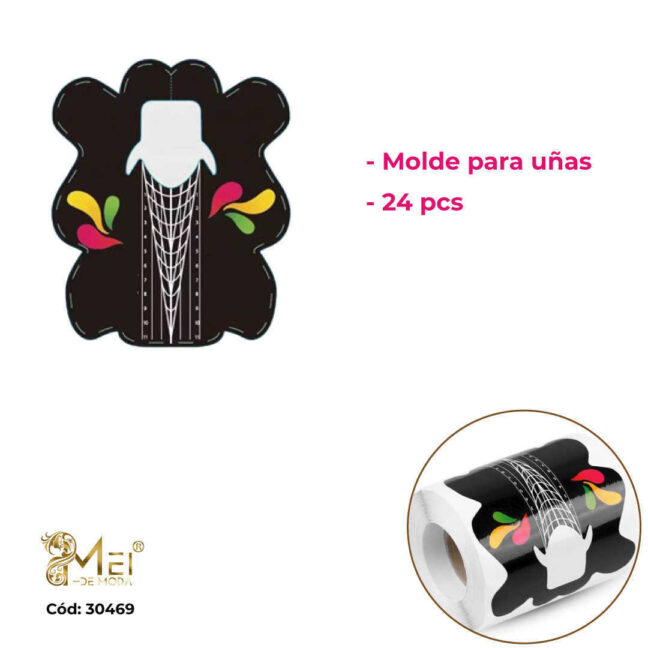 Molde para uñas 24 pcs
