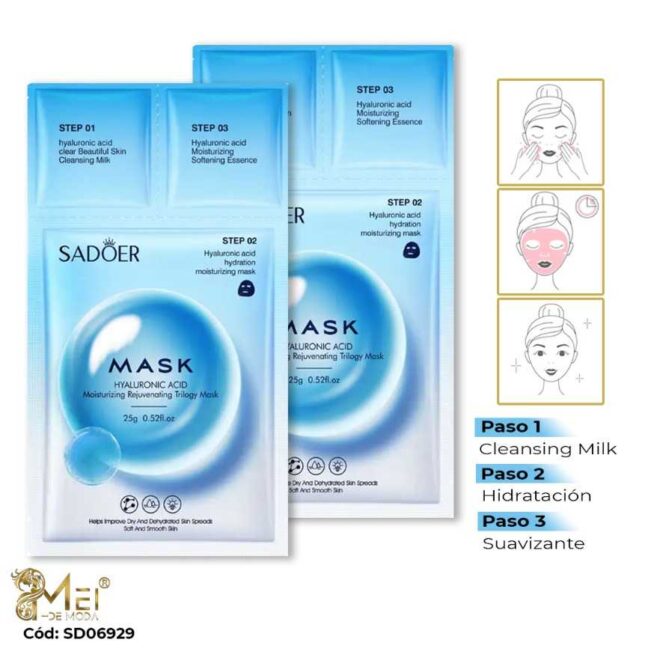 Mascarilla Facial 3 pasos 10 unidades