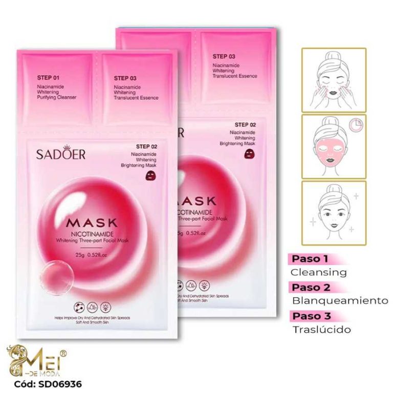 Mascarilla Facial 3 pasos  10 unidades