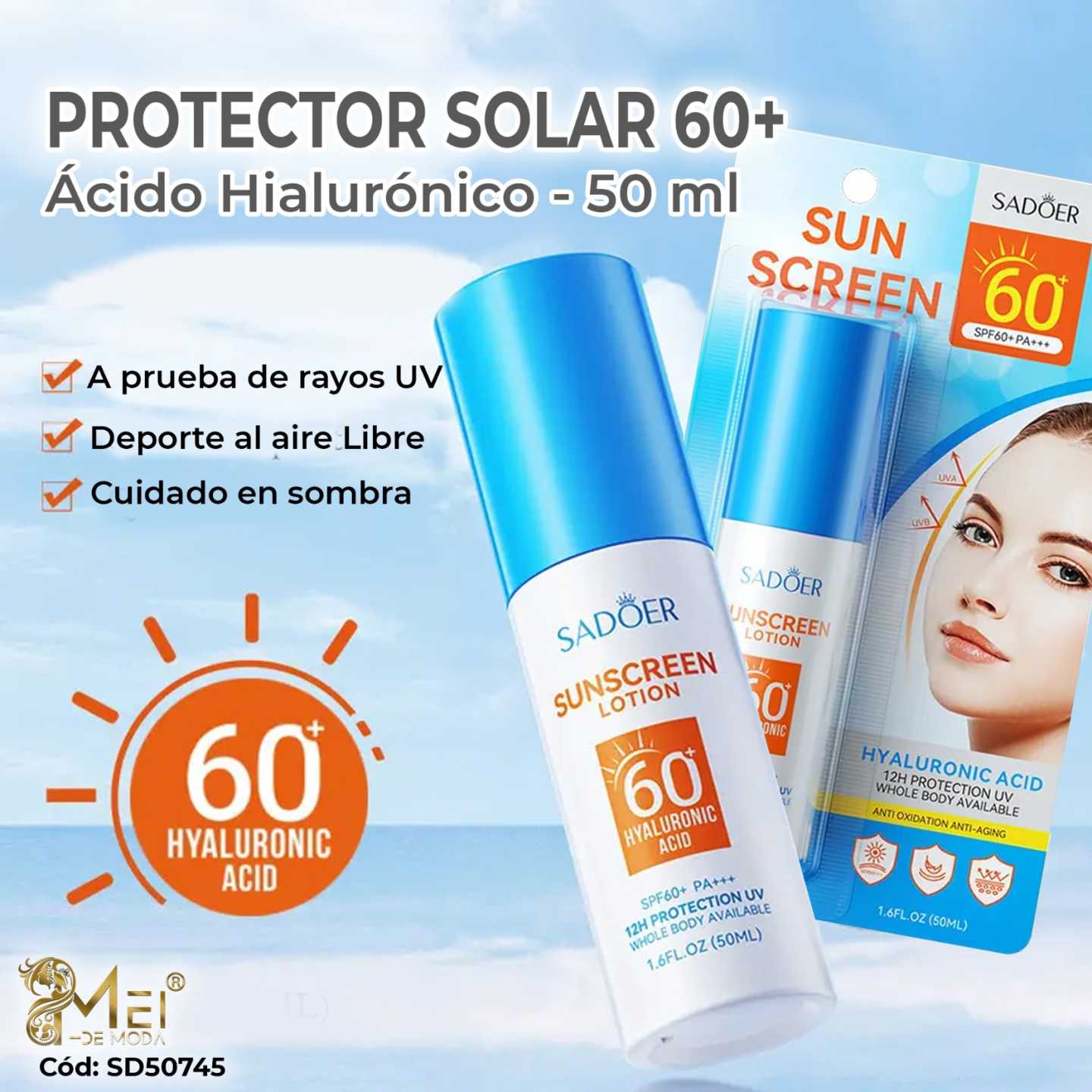 Protector Solar 50 ml SPF60 PA+++