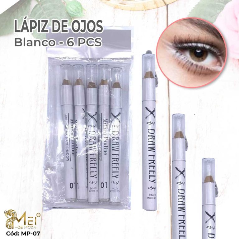 Delineador de ojos blanco 6uni