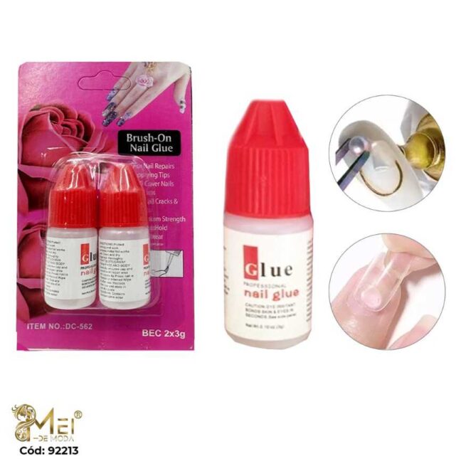 2 Pegamento de Uñas Rojo 3 gr 2 pcs * 1800pesos