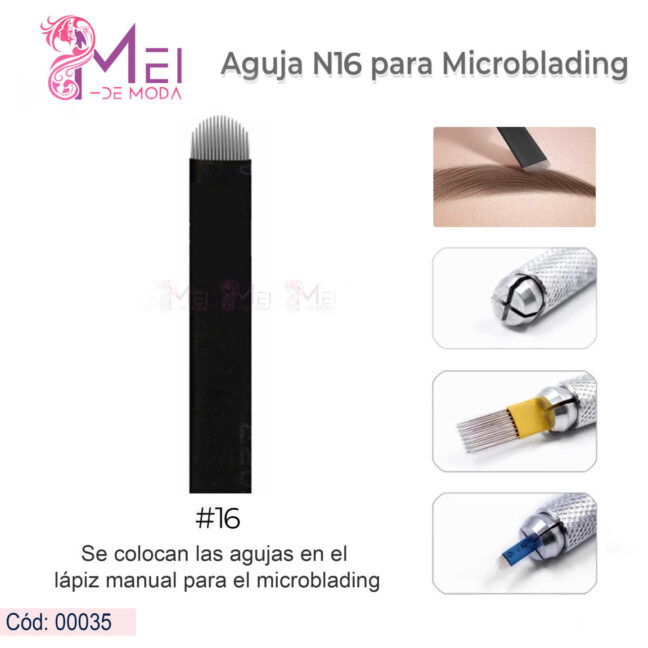 Aguja para Tatuar 16 Agujas 3 unidades