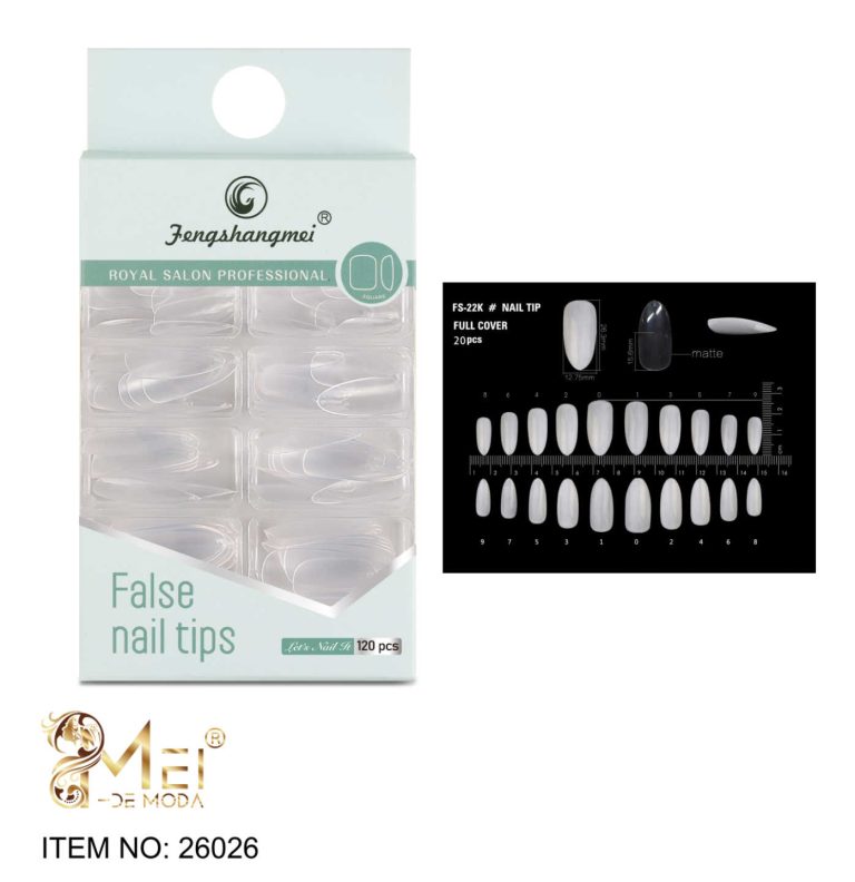 Uña Almendra media con porosidad 120 pcs
