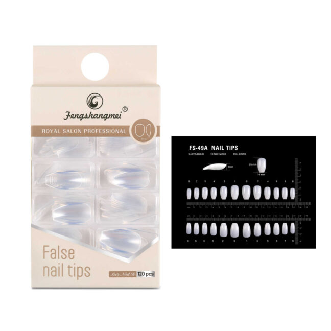 Uña Coffin Corta 120 pcs