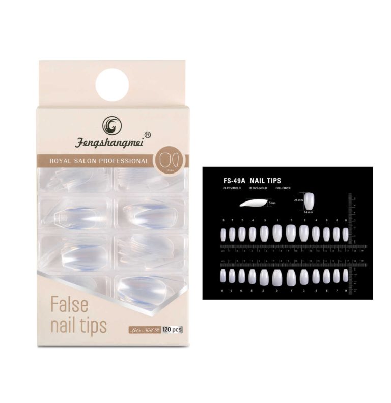 Uña Coffin Corta 120 pcs