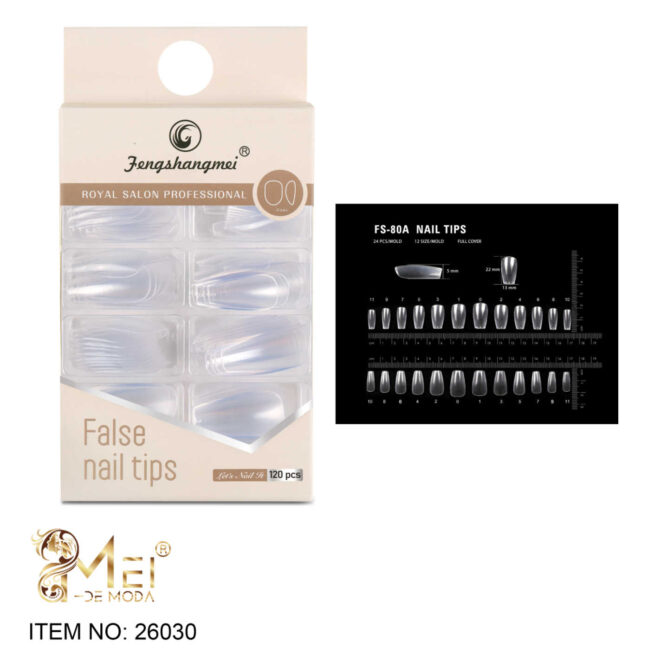 Uña Coffin Corta 120 pcs