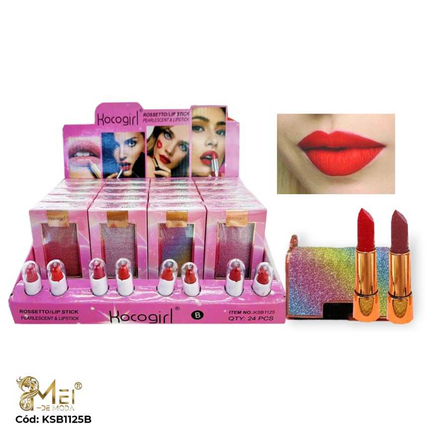 Labial tipo cartera 2 tonos