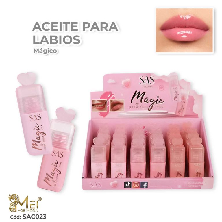 Aceite labial mágico cambia de color 4,4 ml/tubo  24 UNID
