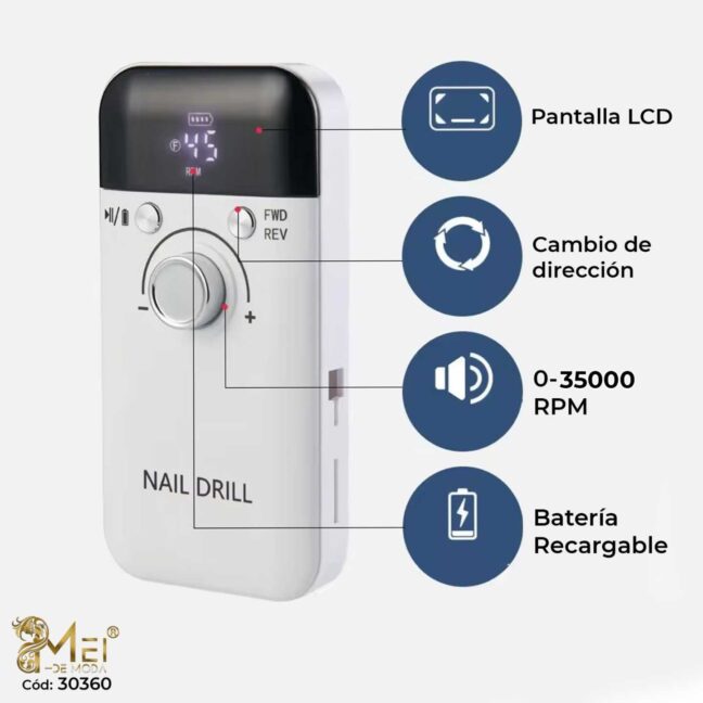 Torno Inalámbrico V6 45.000RPM