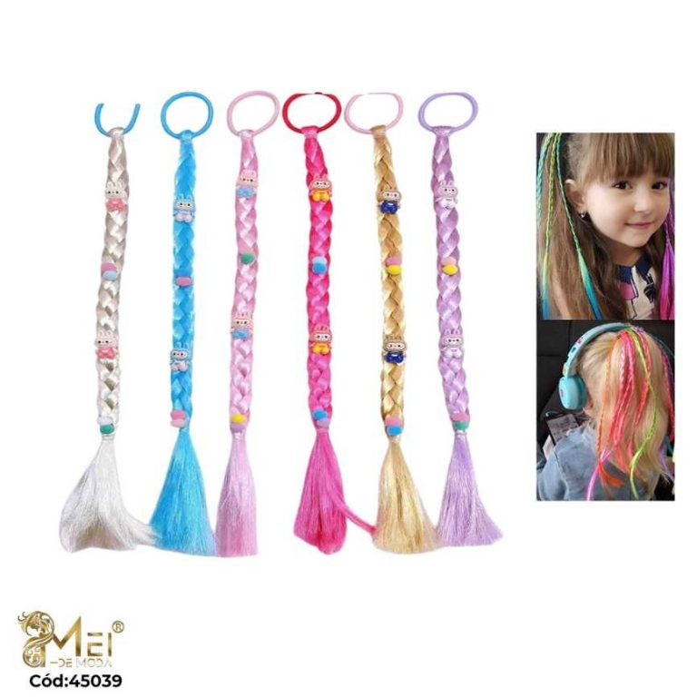 Colets con Trenza 40 cm 6 colores