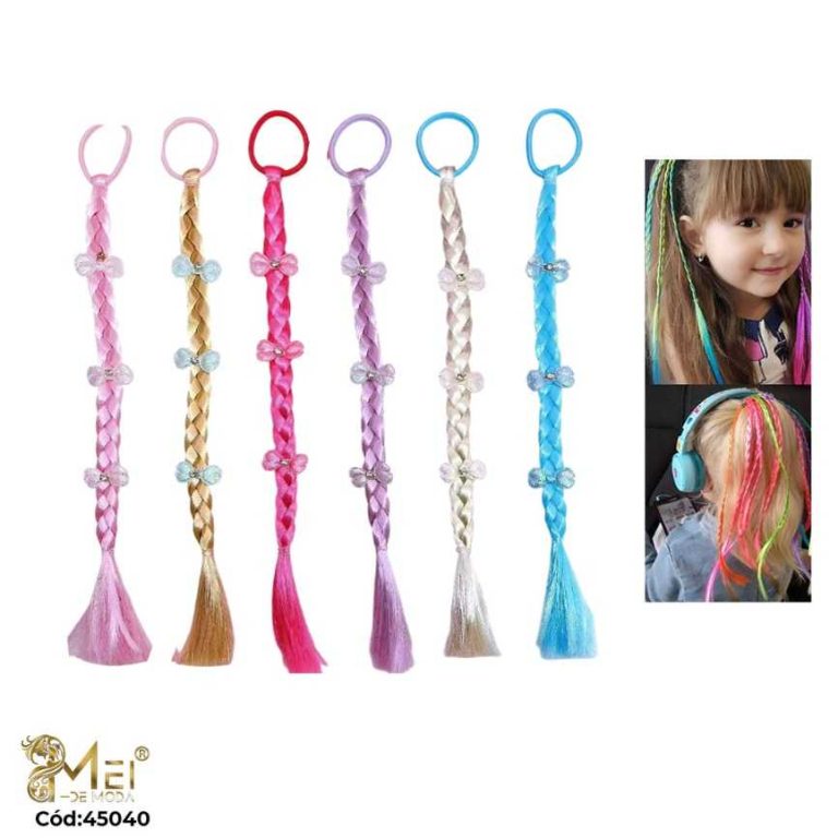 Colets con Trenza 40 cm 6 colores