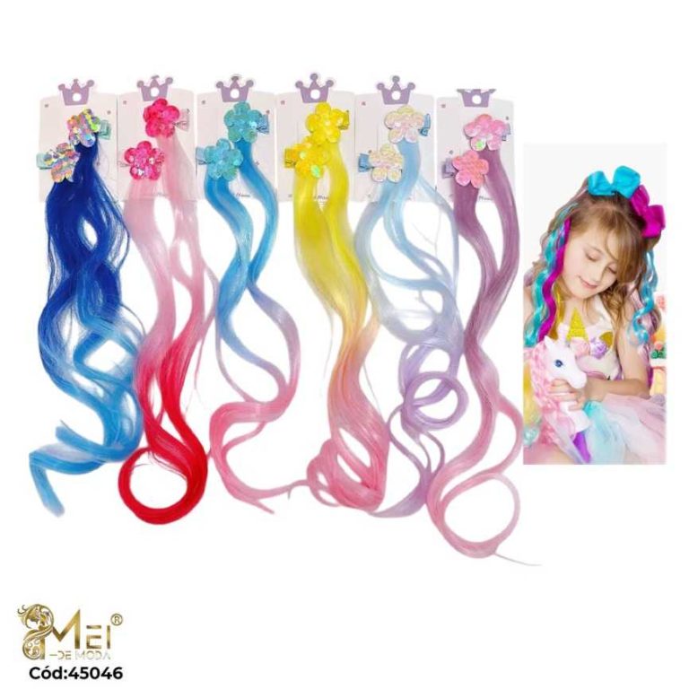 Pinche Flor con Cabello 2pcs 35cm