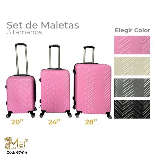 Set de Maletas 28", 24" y 20" 4 colores