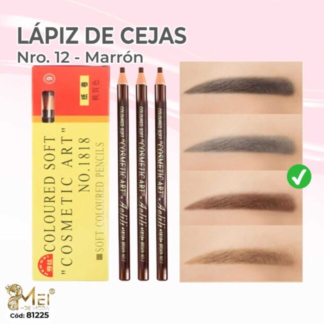 Lápiz para Cejas Marrón 12pcs/caja