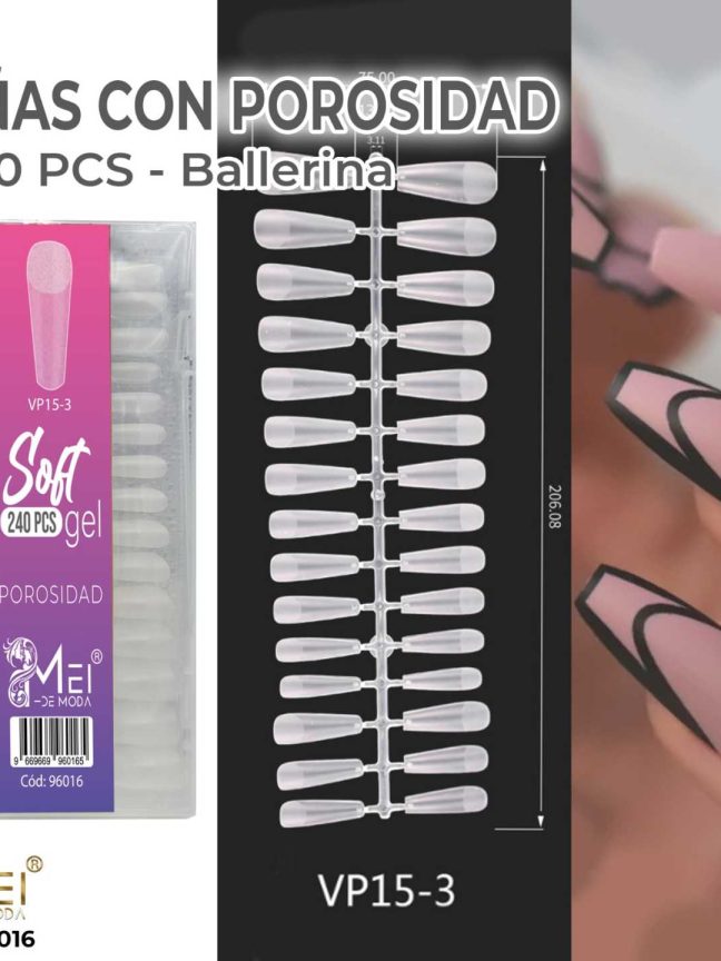 Uñas con Porosidiad Ballerina Soft Gel 240pcs