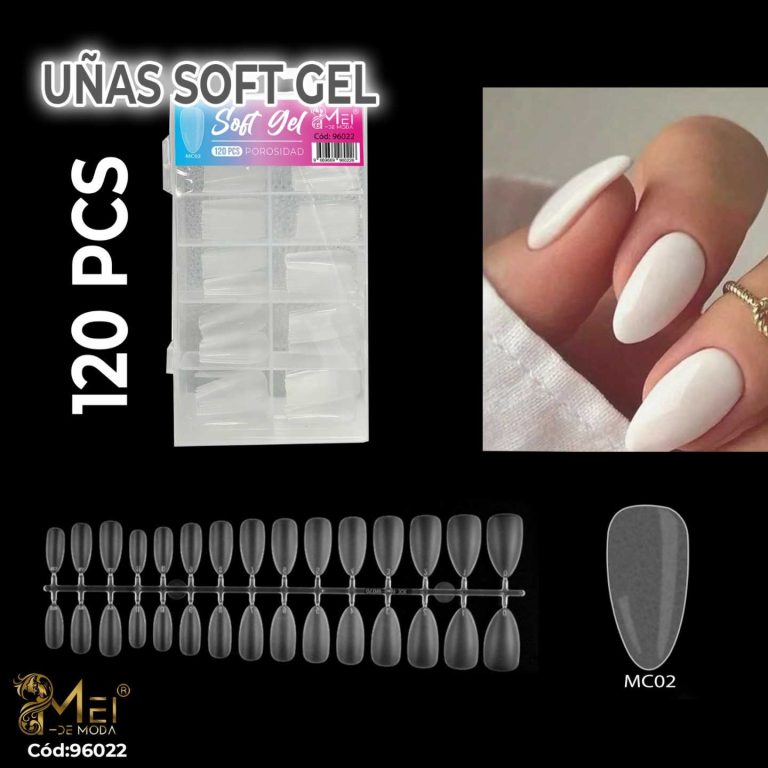 Uñas Coffin con Porosidad 120pcs MC02