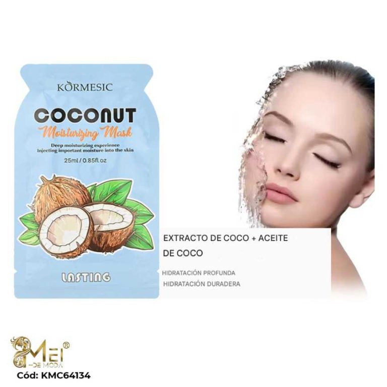 Mascarilla Facial Hidratante de Coco 10 UNID