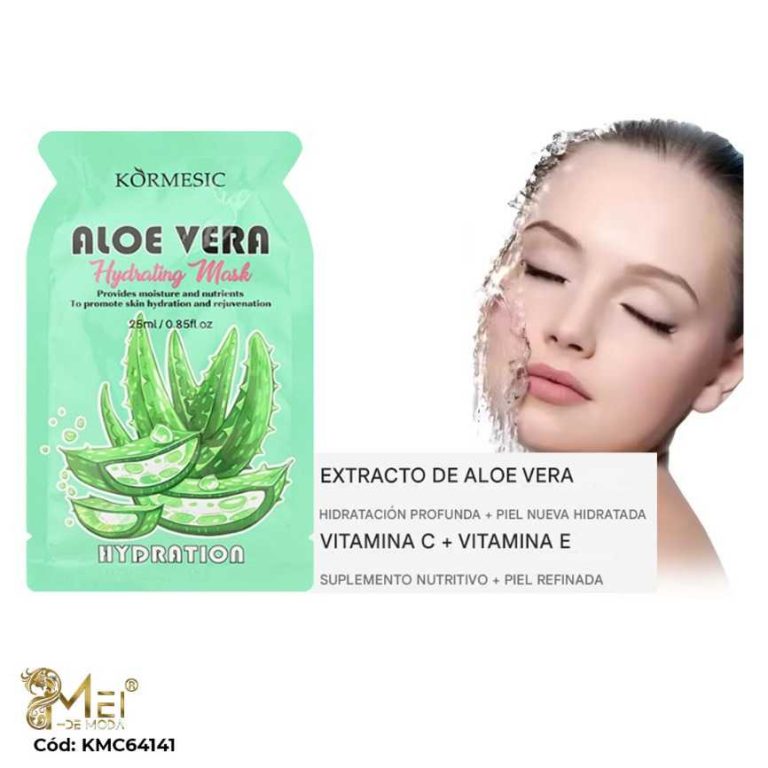 Mascarilla Facial Aloe Vera Hidratación 10 UNIDA
