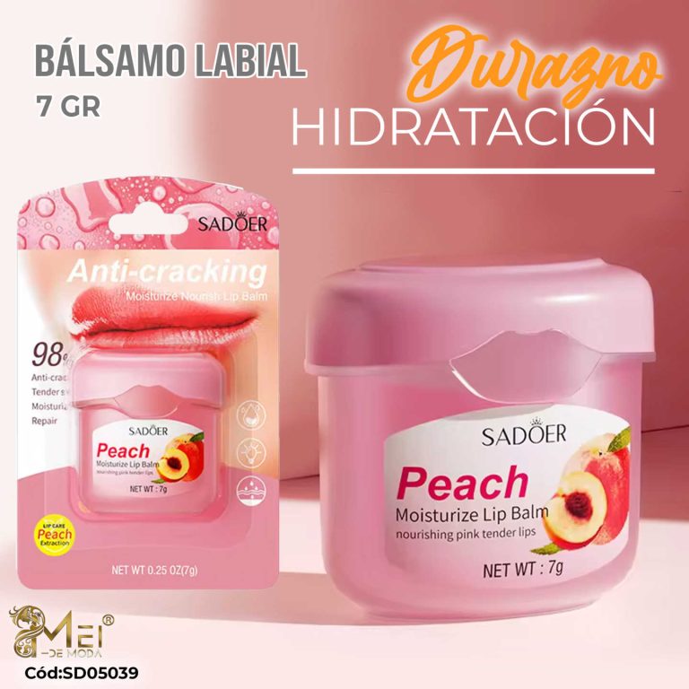 Bálsamo Labial Melocotón Hidratante 7 gr 2 unidad