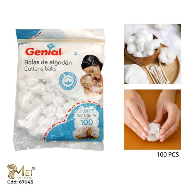 Bolas de Algodón Blanco 100pcs