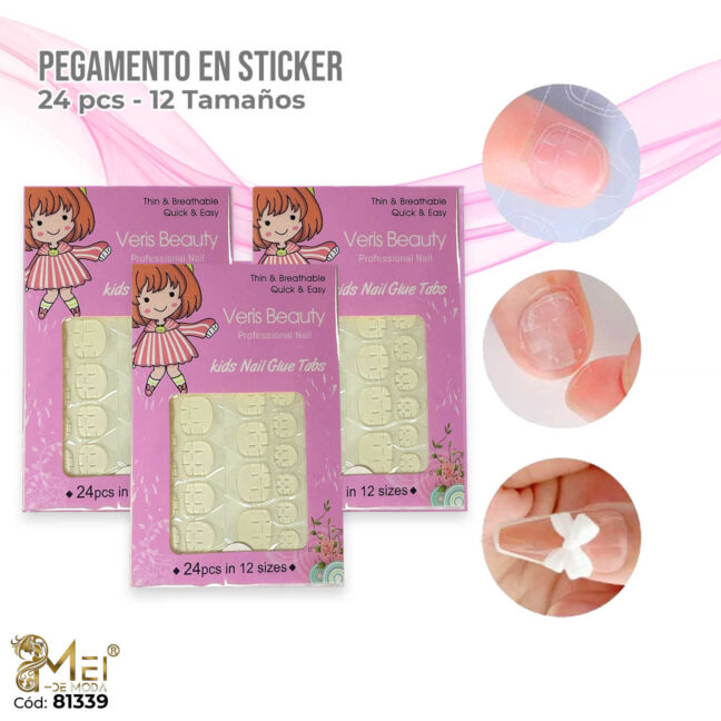Sticker Doble para Uñas 24 pcs