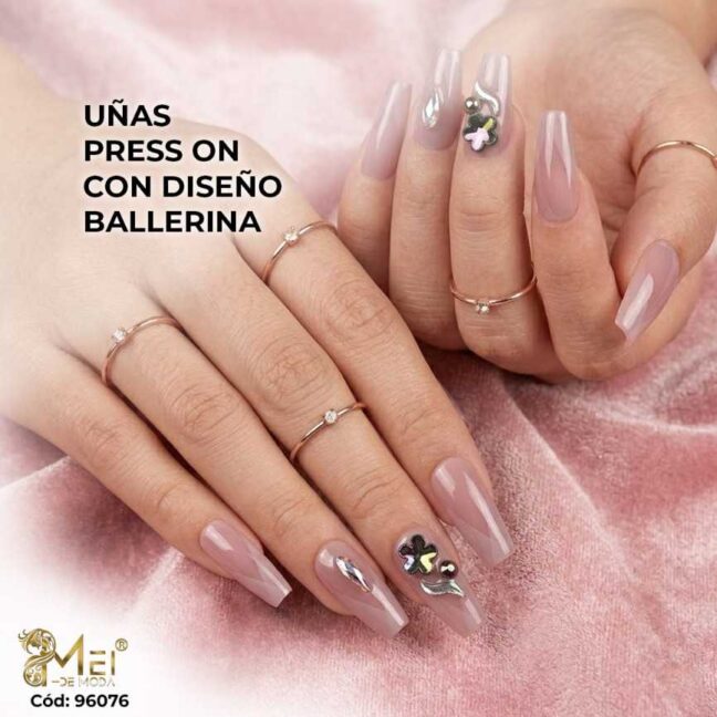 Uñas Press On con Diseño Ballerina