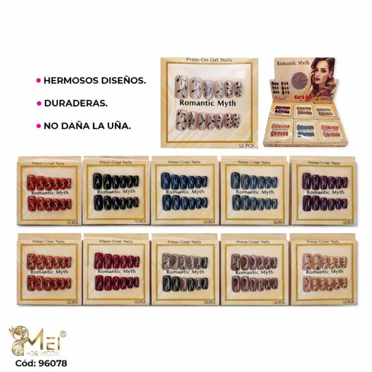 Uñas Press On Diseño Cat Eye