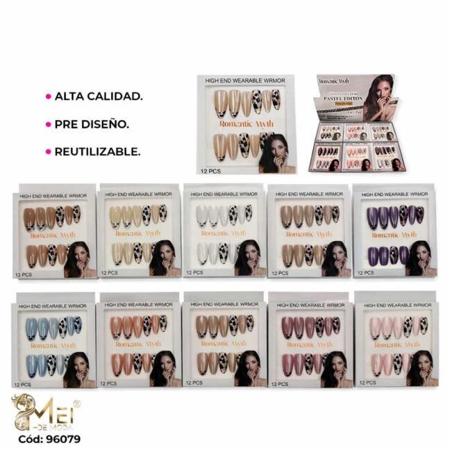 Uñas Press On Diseño Cat Eye