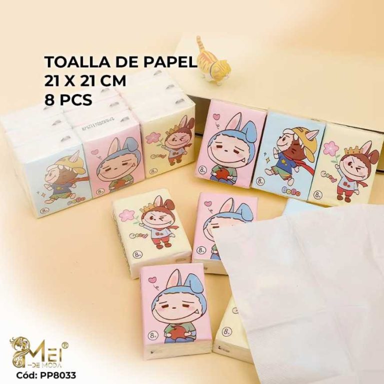 Toalla de Papel 8pcs 210*210mm