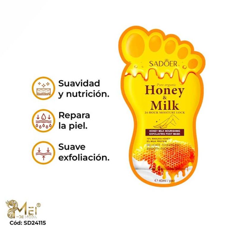 Mascarilla para Pies Leche 5 unidades