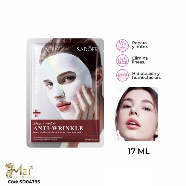 Mascarilla Facial Crema Antiarrugas 10 UNIDADES