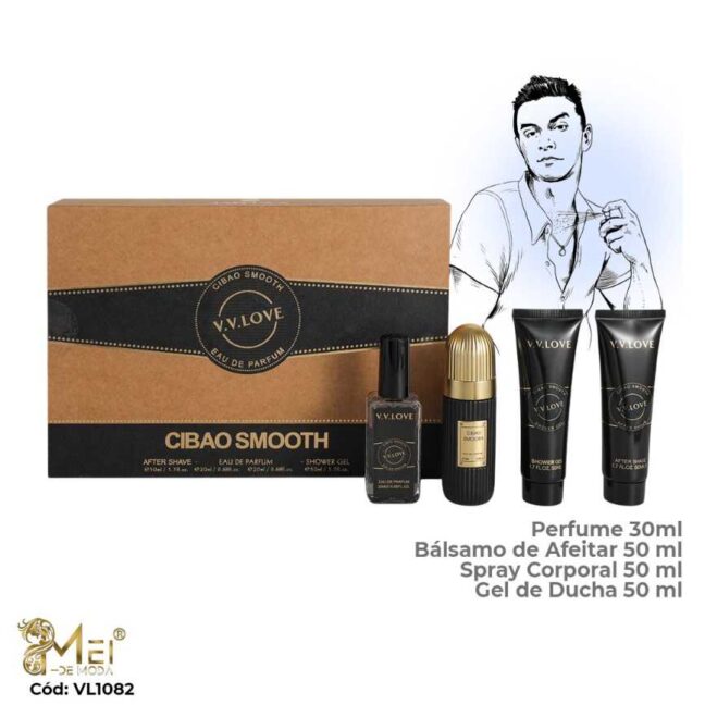 Set de perfume Hombre 4 pcs CIBAO SMOOTH