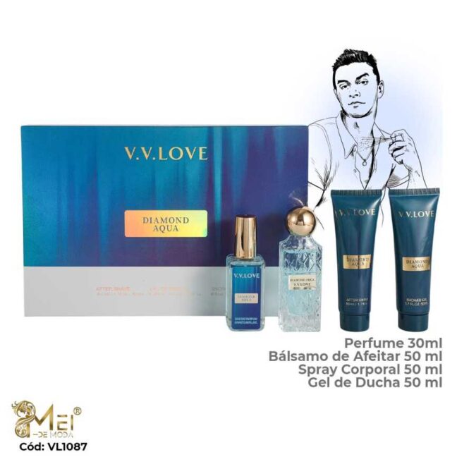 Set de perfume Hombre 4 pcs DIAMOND AQUA