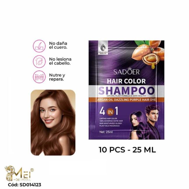 Sachet Shampoo Tinte Morado *10pcs