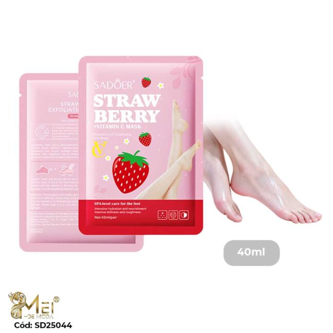 Mascarilla de Pies Frutilla 40ml 5 unidades